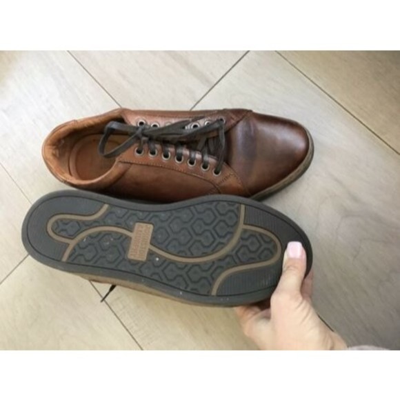 JOHNSTON & MURPHY FENTON LACE-UP leather sneakers men brown 9.5 M rts$139 Oxford - Picture 8 of 8